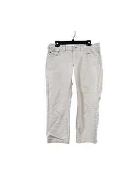 Mek DNM Jeans Womens 29 Jaisalmer Capri White Wash Straight Leg Low Rise